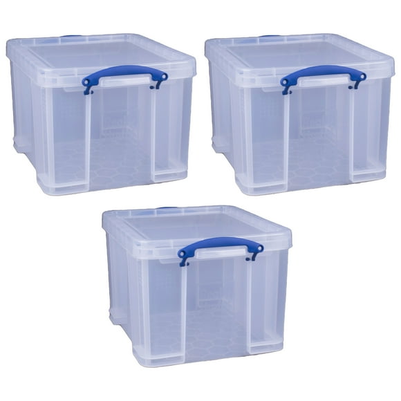 Really Useful Box 32L Storage Container with Snap Lock Handle (3 Pack)