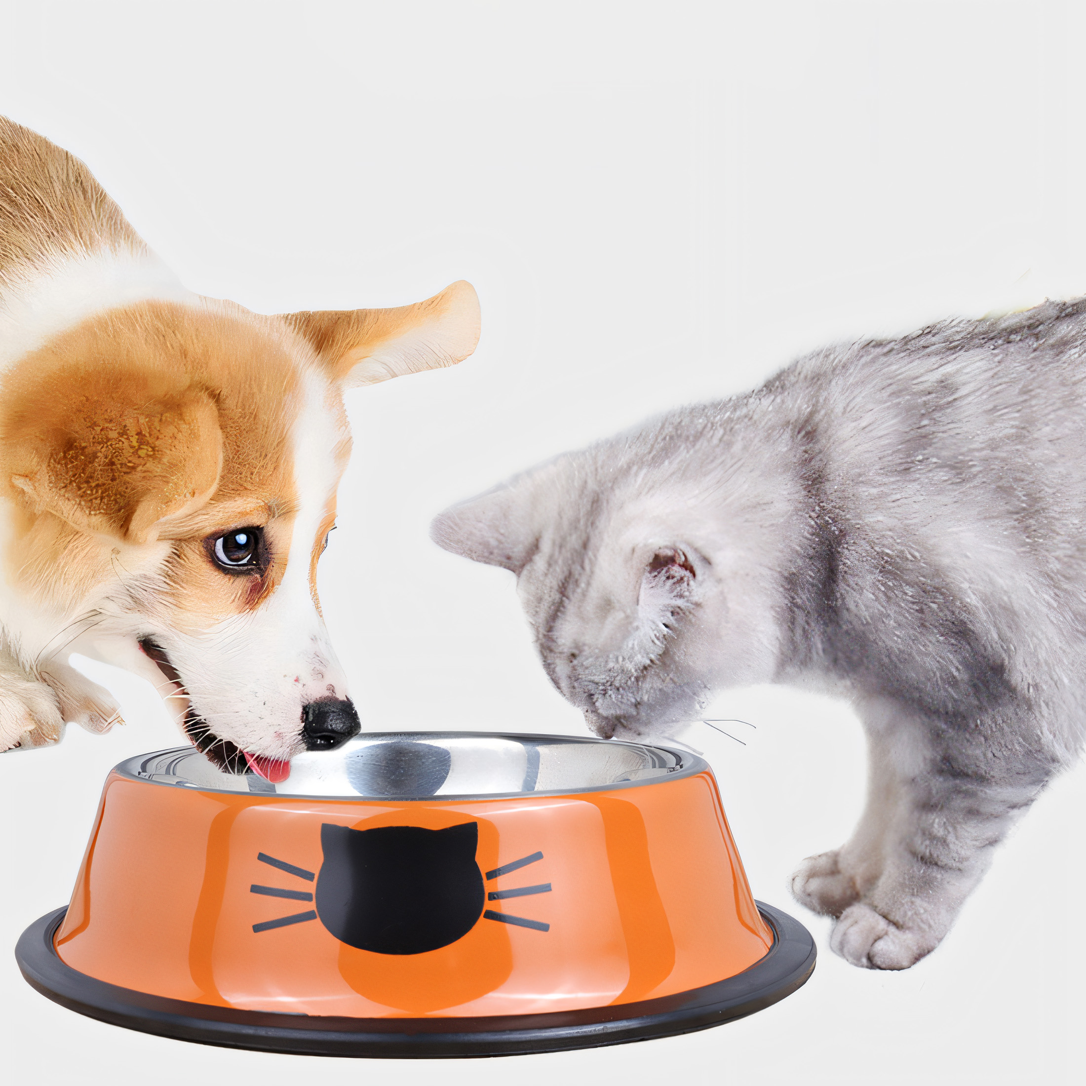 BESTSKY 6Pcs Cat Food Bowl,Anti-Tip Design Cat Bowls,Easy to Clean Elevated Dog Bowls