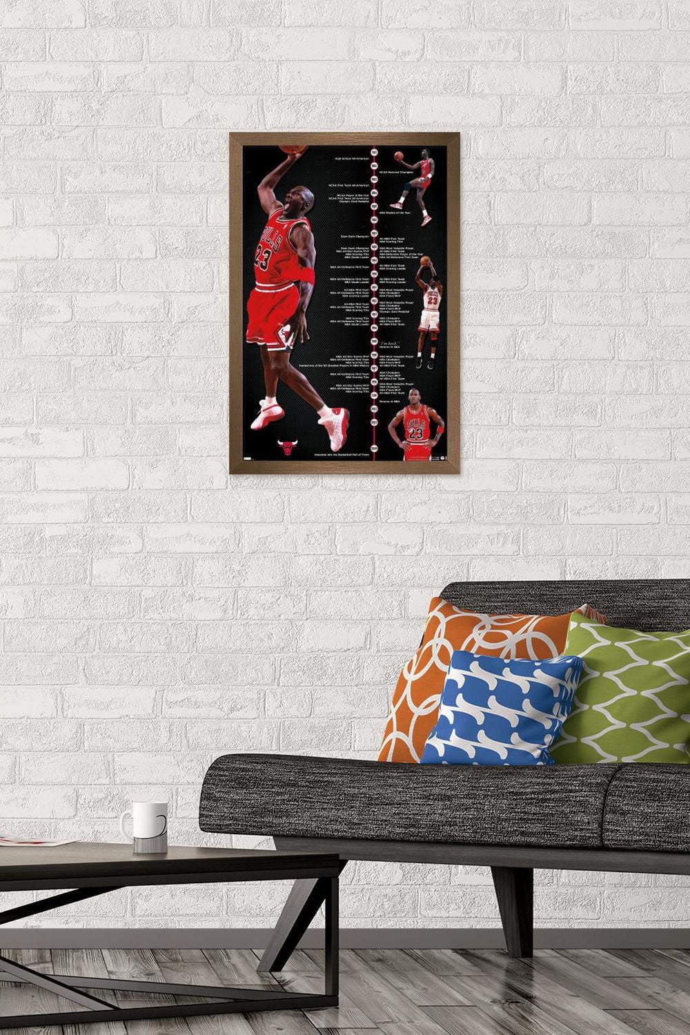 Michael Jordan - Timeline Wall Poster, 22.375" x 34" Framed