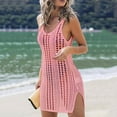 thumbnail image 3 of Caitzr Hollow Out Beach Dress Women Sleeveless Crochet Swimsuit Cover Up Vestidos Female Bathing Suit Plus Size, 3 of 6