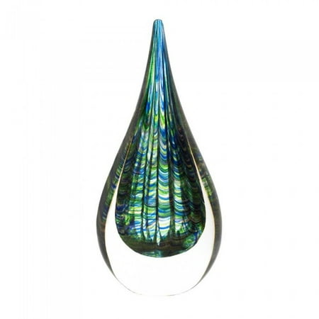 Glass Sculpture - PEACOCK INSPIRED ART GLASS SCULPTURE
