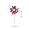 thumbnail image 3 of Ohmyroo 13.77 Inch Patriotic Windmill Star Striped Pinwheel Plastic Spinner For Yard Garden Summer Celebration, 3 of 6