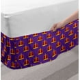 thumbnail image 2 of Crown Bed Skirt, Head Accessories Important King Style Precious Outfit Element Print, Elastic Bedskirt Dust Ruffle Wrap Around for Bedding Decor, 4 Sizes, Quartz Ruby and Earth Yellow, by Ambesonne, 2 of 2