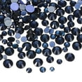 thumbnail image 1 of 400 Pcs Strass Hotfix Cristales de Vidrio con Bolsa Transparente Kit de Arte de Uñas para Manualidades Ropa Decoración DIY 5 Tamaños (Conjunto SS6-SS20, Azul Profundo), 1 of 6