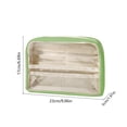 thumbnail image 3 of Multi-layer Transparent Pencil Pouch, Large Capacity Cloth Makeup Brush Bag, Multifunctional Stationery Storage Bag for Home Office Travel Hotel Daily Use, 3 of 6