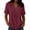 *Hot Pink, variant on VBVC Women's Crinkle Short Sleeve Collared Top, Ladies' V-Neck Button Accent Blouse, Casual Breathable Summer Shirt For Women,Black,S-2XL
