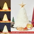 thumbnail image 3 of Sinkoo White Sea Glass Christmas Tree, 8.6" Handcrafted Mini Christmas Tree with 3-Color LED Lights, Ideal for Christmas, New Year, Home Decor, Coastal Holiday Decor, Versatile Home Decor, 3 of 6