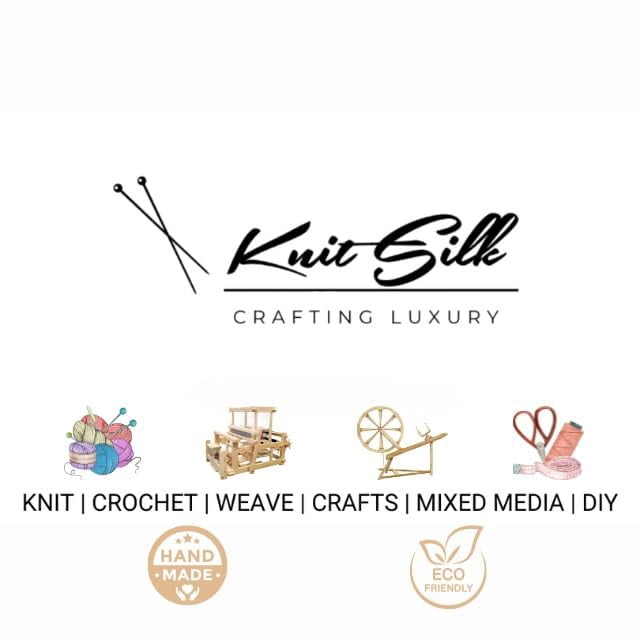 Knitsilk Recycled Sari Silk Ribbon Yarn|Best for Crochet, Knitting, and Embroidery |Sustainable and Unique|50 GMS-30Yards-Green|Pack of 2