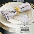 thumbnail image 4 of Ruvanti Cloth Napkins Set of 6 Cotton 100%, 18x18 inches Napkins Cloth Washable, Soft, Absorbent. Cotton Napkins for Parties, Christmas, Thanksgiving, Weddings, Dinner Napkins Cloth - Wheatable, 4 of 8