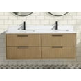 thumbnail image 4 of San Diego 55" Floating Bathroom Vanity Oak, 4 of 10