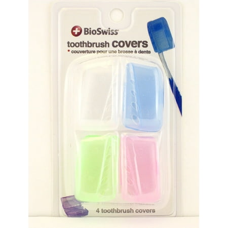 - Bio Swiss Toothbrush Covers Set of 4, Colors: Clear, Blue Green, Pink By BioSwiss Ship from US