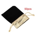 thumbnail image 2 of Dustproof Jewelry Velvet Bag, Multi-Functional Drawstring Pouch, 50pcs Office For Home Red,Black, 2 of 8