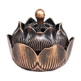 thumbnail image 2 of Lotus incense Burner Holder, incense Holder with Ash Catcher, 3X3 in, Copper Alloy, incense Stick Holder, Meditation decor, Vintage Home decor Aesthetic, Table decorations, Rustic, 2 of 5