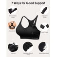 thumbnail image 4 of HOFISH Seamless Support Nursing Bra Medium Impact Maternity Nursing Sports Bras Breastfeeding Bra for Pregnancy Postpartum Black XXLarge, 4 of 12