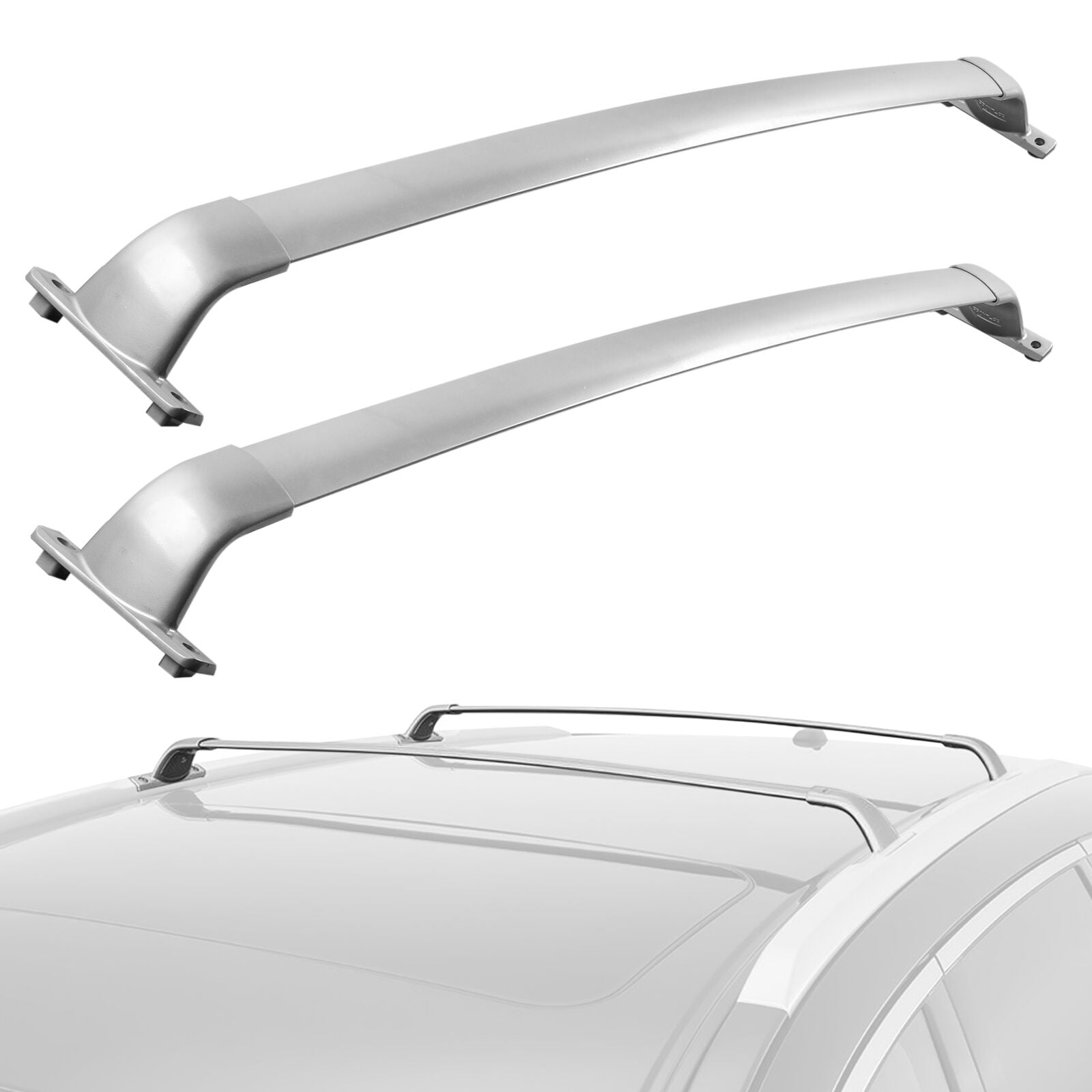 Pair Silver Roof Rack Cross Bars for 20132018 Infiniti JX35 /2019 2020