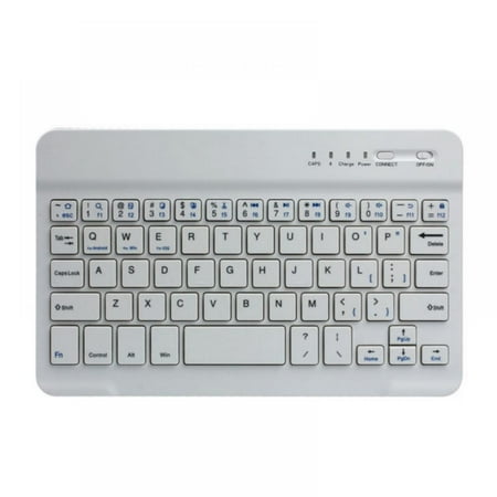 Ultra-Slim Bluetooth Keyboard Portable Mini Wireless Keyboard Rechargeable for All Apple iPad iPhone Samsung Tablet Phone Smartphone iOS Android Windows 7 inch