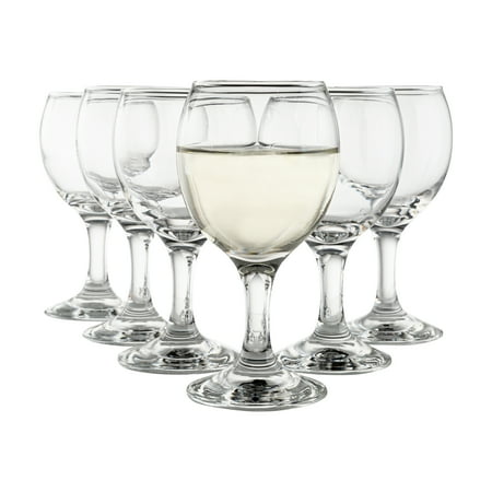 Vikko 5.5-Oz SMALL Wine Glasses, Beautiful Round Dessert Wine Glasses, Set of Wine Glasses, Durable Stemmed Wine Glasses, Dishwasher Safe Thick Wine Glasses, White Wine Glasses Set of 6