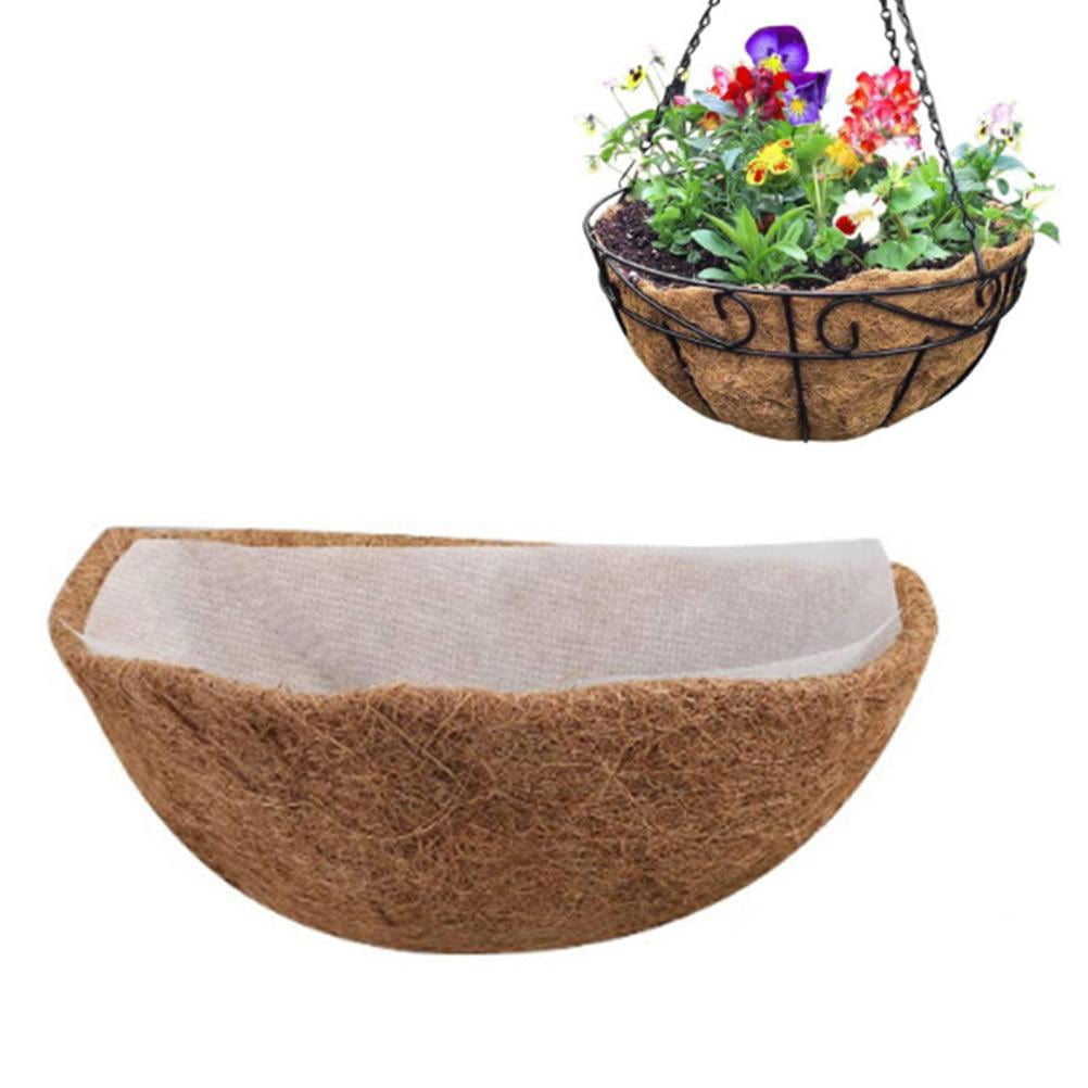 FANCY Coco Coir Liners Semicircle Coconut Fiber Plant Basket Liner Non