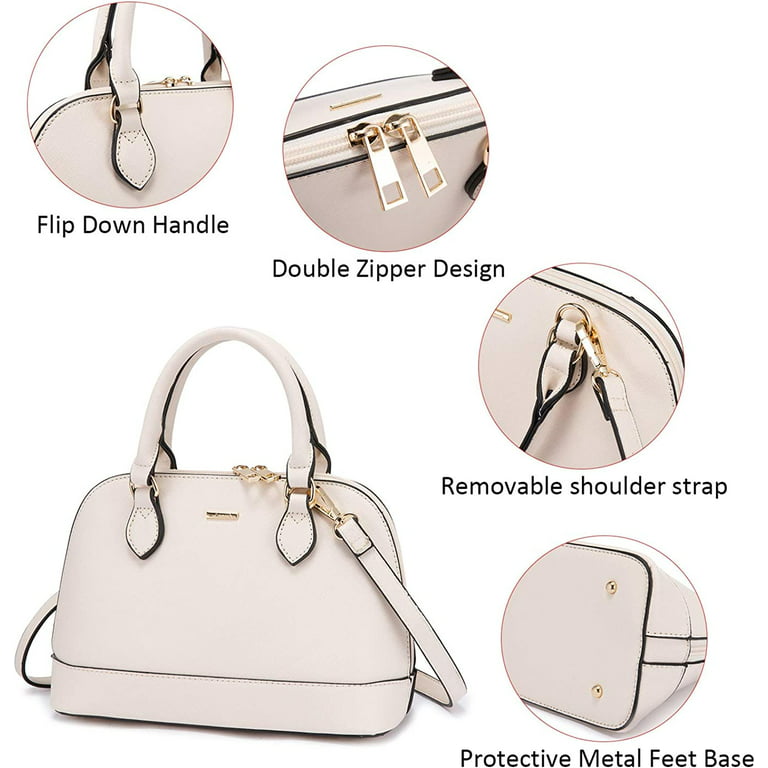 Small Crossbody Bags for Women Classic Double Zip Top Handle Dome Satchel Bag Shoulder Purse