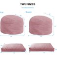 thumbnail image 2 of Puremind Giant Bean Bag Chair Bed for Adults, Convertible Plush Bean Bag from Lazy Chair to Floor Mattress, Large Round Lazy Sofa with High-Density Foam Filling, Pink, 2 of 10