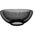 thumbnail image 3 of Cesta de fruta de hierro forjado de doble capa - Cesta de fruta de malla de alambre negra Xemadio WL-00789, 3 of 7