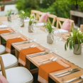 thumbnail image 3 of Burnt Orange Geometric Cloth Napkins, Country Greece Key Art Washable and Reusable Dinner Napkins Set of 8, Table Napkin for Kitchen Party Birthday Wedding Hotel Housewarming 20"x20", 3 of 8