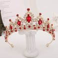 thumbnail image 2 of Namzi Wedding Tiara for Bride Princess Tiara Headband Bridal Crown,Crystal Rhinestone Hair Jewelry Decor for Queen Girl Bride Birthday Prom Wedding Pageant Halloween Costume Party(Green), 2 of 2