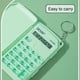 thumbnail image 3 of Mini calculadora portátil con tapa abatible | Pantalla de 10 dígitos | Teclado redondo | Diseño de degradado de color | Base antideslizante | Compacto del tamaño de la palma de la mano | Funciona, 3 of 4