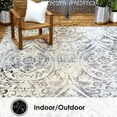 thumbnail image 5 of Nicole Miller New York Patio Sofia Juniper Transitional Paisley Indoor/Outdoor Area Rug, Ivory/Grey, 7'10" Round, 5 of 5