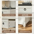 thumbnail image 3 of Joaxswe 5 Drawer White Bedroom Dresser, Farmhouse Vertical Dresser Drawers Wood Organizer for Living Room Entryway Small Spaces, 3 of 6