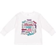 thumbnail image 3 of Inktastic Cheer Word Salad with Megaphone and Stars with Black Outline Girls Long Sleeve Toddler T-Shirt, 3 of 5