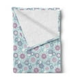 thumbnail image 2 of Floral Soft Flannel Fleece Throw Blanket, Repetitive Abstract Pointed Petals Tricolor Style Illustration, Cozy Plush for Indoor and Outdoor Use, 50" x 60", Mauve Pale Blue Grey, by Ambesonne, 2 of 5