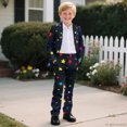 thumbnail image 6 of Whosucclay Stars Pattern Suit for Boys, Polyester Fabric Durable Boys Suit Outfit for Wedding Photograph, 2 Piece Boys Suit Set, 6 of 10
