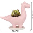 thumbnail image 2 of Beautiful Gift Ceramic Succulent Pot With Saucer, Dinosaur Shape Cactus Flower Pot, Mini Indoor Plant Pot Gift Deco, 2 of 5