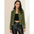 thumbnail image 3 of INSPIRE CHIC Women's 1960 Vintage Steampunk Open Front Button Decor Casual Jacket, 3 of 6