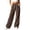 Coffee, variant on ClodeEU Women's Drawstring Elastic High Waist Wide Leg Corduroy Pants,Solid Color Loose Casual Trousers With Pockets ,Women's Plus L
