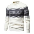 thumbnail image 2 of Mens Fashion Color Matching Large Cotton Cardigan Sweater Zipper Knit Shirt, 2 of 7