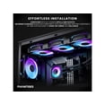 thumbnail image 2 of Phanteks Glacier One 360D30 X2 AIO Liquid CPU Cooler, Evolv X2-Design AIO Cap Design, 3x Performance D30-120 D-RGB Fans, for Intel LGA 1851, 1700, 1200, 115x and AMD AM4/AM5 sockets, Black, 2 of 6