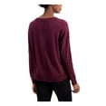 thumbnail image 2 of ALFANI Womens Pink Long Sleeve Scoop Neck Sweater S, 2 of 4