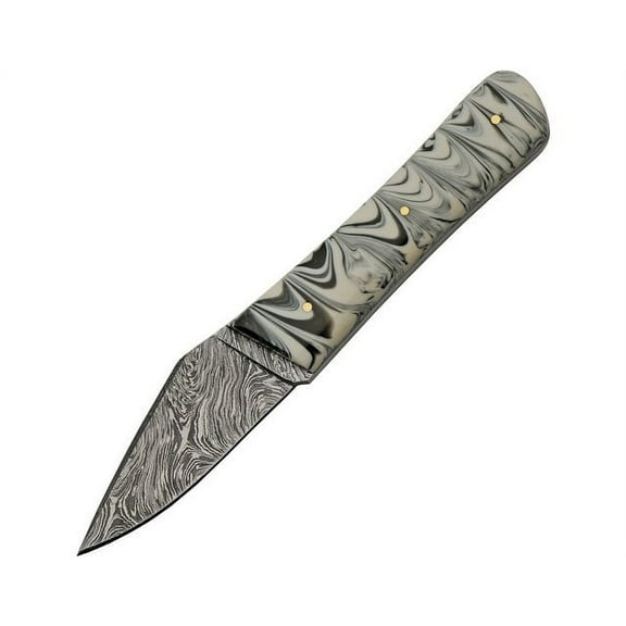 Damascus DM-1258BK Marble Skinner Black Knife