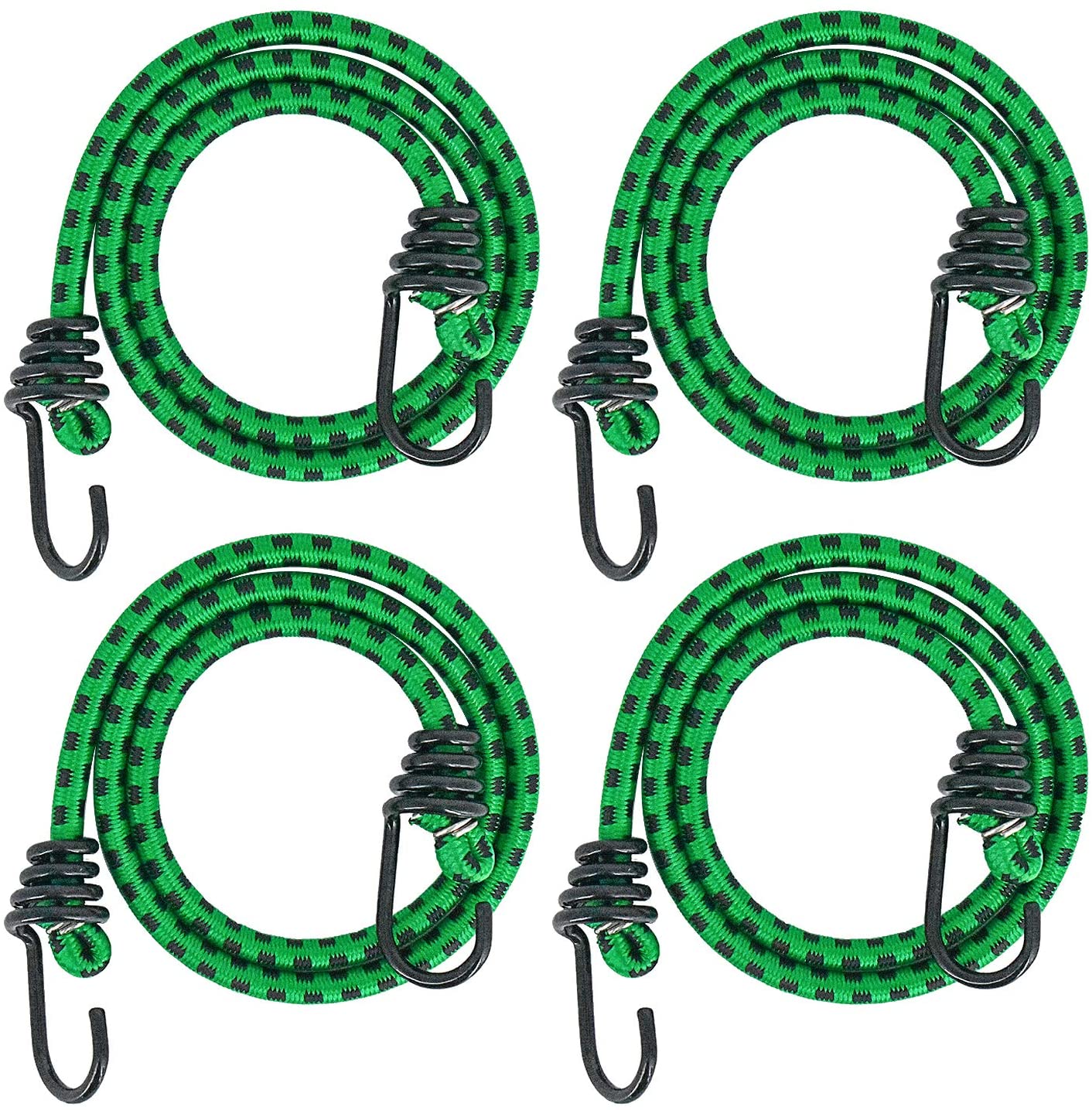 Premium Bungee Cords Heavy Duty Outdoor, 4 Packs 24 Inch Bungee Cords with Hooks Heavy Duty