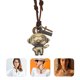 thumbnail image 2 of Collar colgante colgante de mono collar de cuero collar vintage para mujeres, 2 of 6