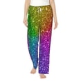 thumbnail image 2 of Kdxio Women's Comfy Stretch Colorful GlitterPrint Drawstring Pajama Pants-Large, 2 of 9