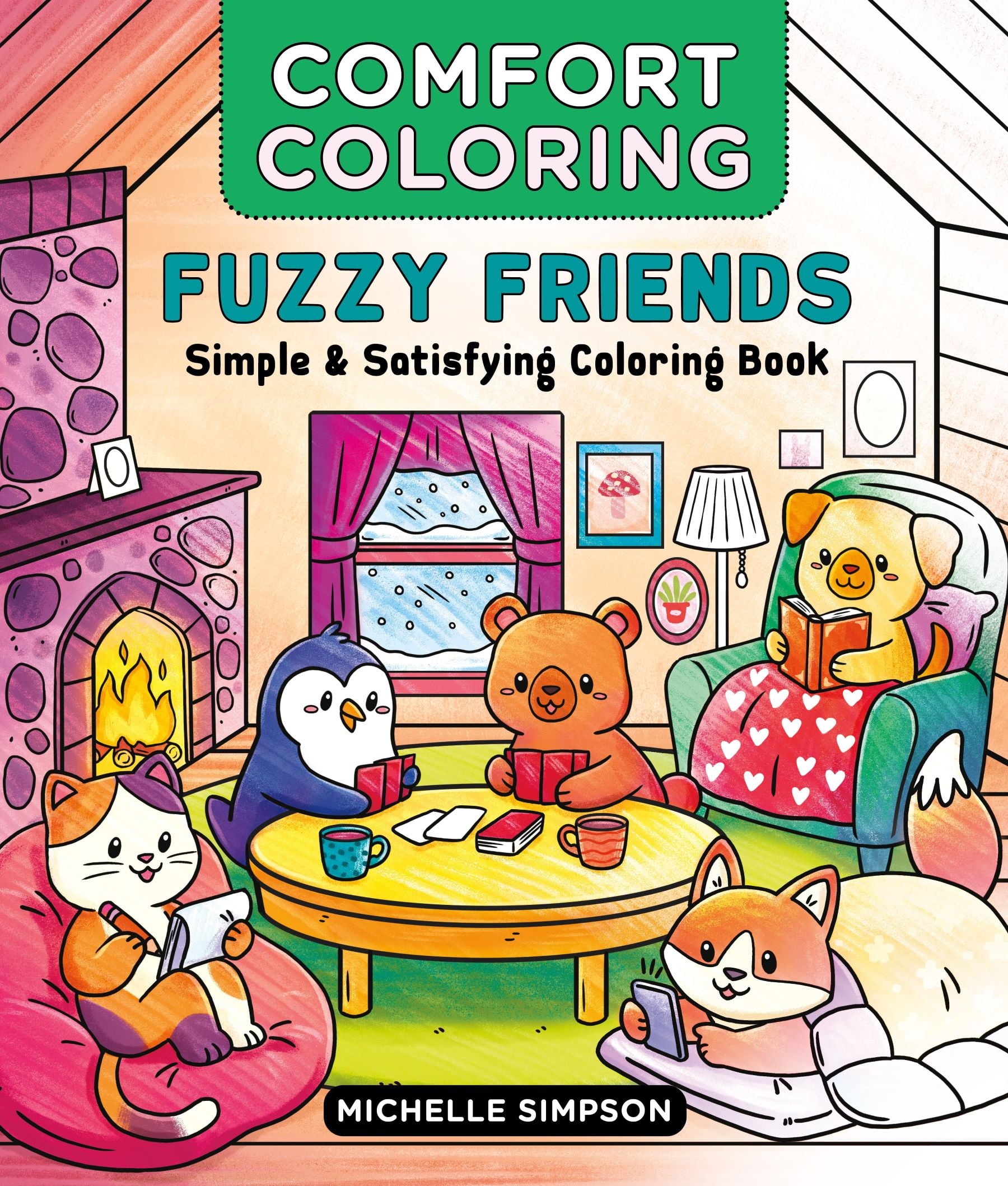 Fuzzy Friends Coloring Book Walmart Exclusive, 80 pages (Paperback)