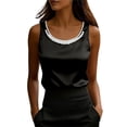 thumbnail image 2 of Womens Tank Top Women's Elegant Beaded Slim Fit Layering Camisole Camisoles for Women Black L, 2 of 4