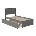 thumbnail image 5 of AFI Madison Twin Solid Wood Platform Bed with Footboard & Twin Trundle, Grey, 5 of 8