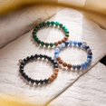 thumbnail image 4 of Feng Shui | Black Line Agate x Rudraksha |  Mala Bracelet, 4 of 8