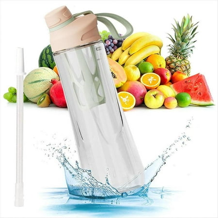 

unbranded Outdoor Drinking Bottle 700 ml Leak-Proof Water Cup Sports Kettle with Fruit Container and Straw Water Bottle for Camping Gym No.1