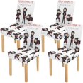 thumbnail image 1 of FMSHPON Ninja in Different Poses Stretch Chair Cover Protector Seat Slipcover for Dining Room Hotel Wedding Party Set of 4, 1 of 6