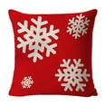 thumbnail image 4 of Fwttom Red Christmas Pillow Covers 18 x 18 Inches, Christmas Throw Pillow Covers with Snowflake Pattern, Decorative Christmas Pillow Cases for Winter Holiday Home, 4 of 7